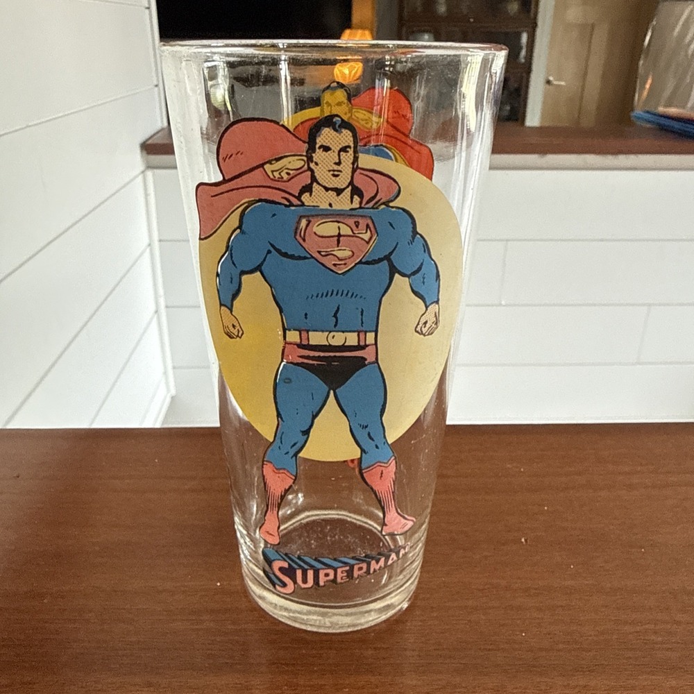 Vintage Superman Pepsi Glass Super Hero Collector Series DC Comics 1976